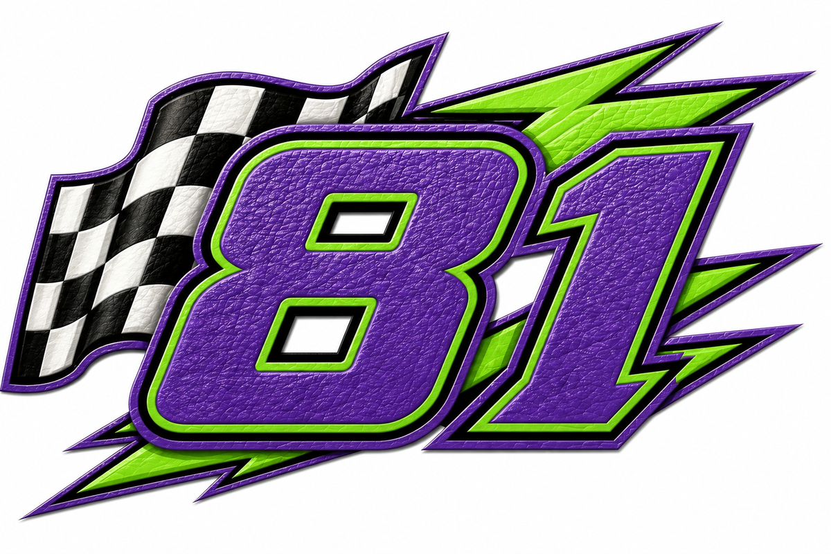 Racing Numbers - 8"X8"